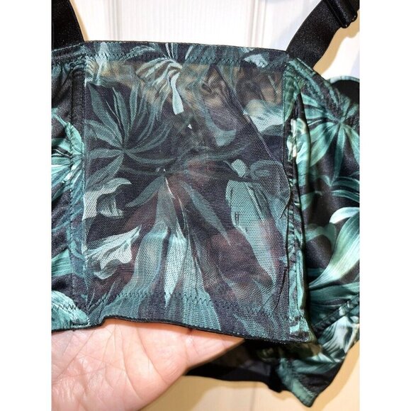 VICTORIA'S SECRET Very Sexy Shine Bling Bead Strap Bra Top Tropical Palm - Picture 12 of 16